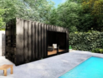 Container-Poolhaus mit Glasfront und abgeschlossenem Technikraum – Bild 2