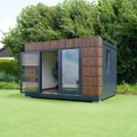 Wohnmodul 4×3 m – Modernes Design mit Holzoptik-Finish