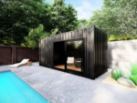 Container-Poolhaus mit Glasfront und abgeschlossenem Technikraum – Bild 4